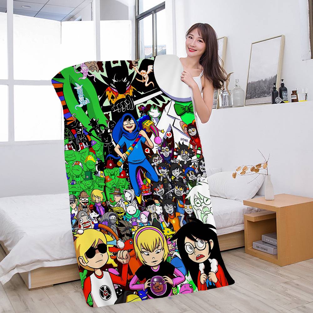Anime H-Homestucks Microfiber Blanket Quick Drying Beach Towels Oversized Printing Super Absorbent Pool Towel Blanket