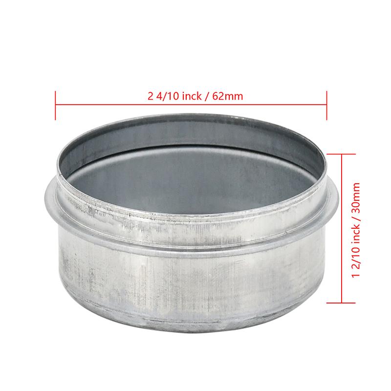2.44 Bearing Grease Cover Dust Cap Trailer Axle Wheel Hub with Rubber Plug Compatible with Dexter Compatible with Boat Trailer