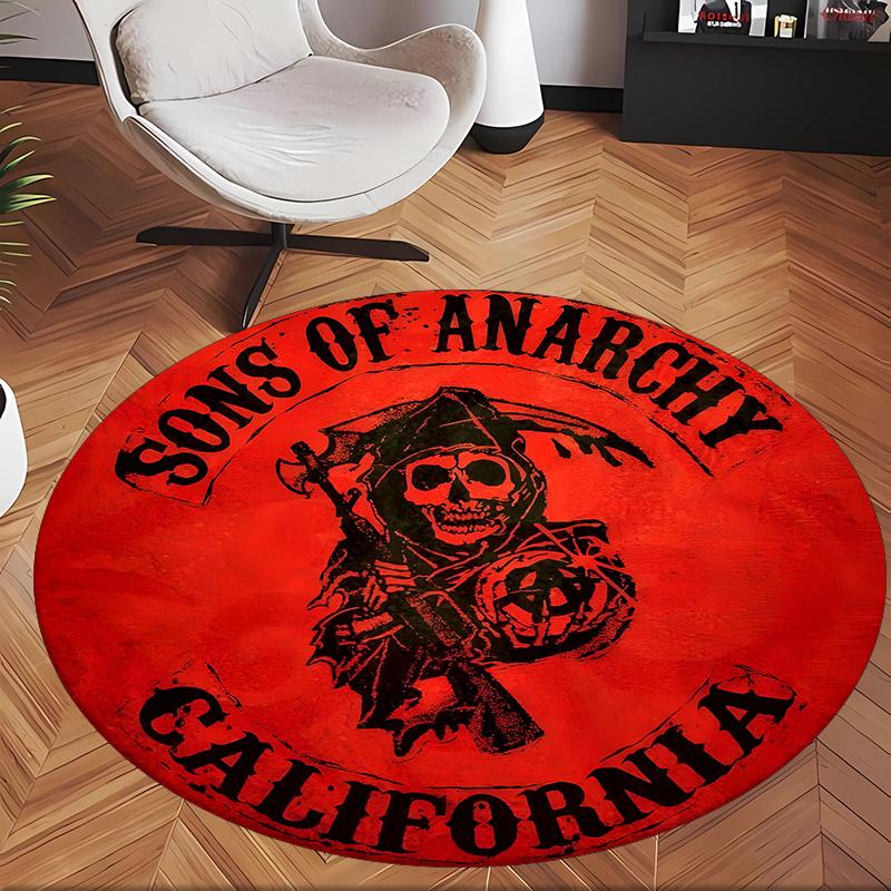 Sons Of Anarchy (14) Round Office Rug Decorative Floor Rug for Office Bedroom Living Room and Home Space
