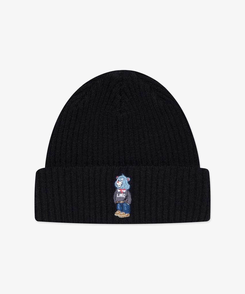 LMC Emb Bear Knit Beanie Black