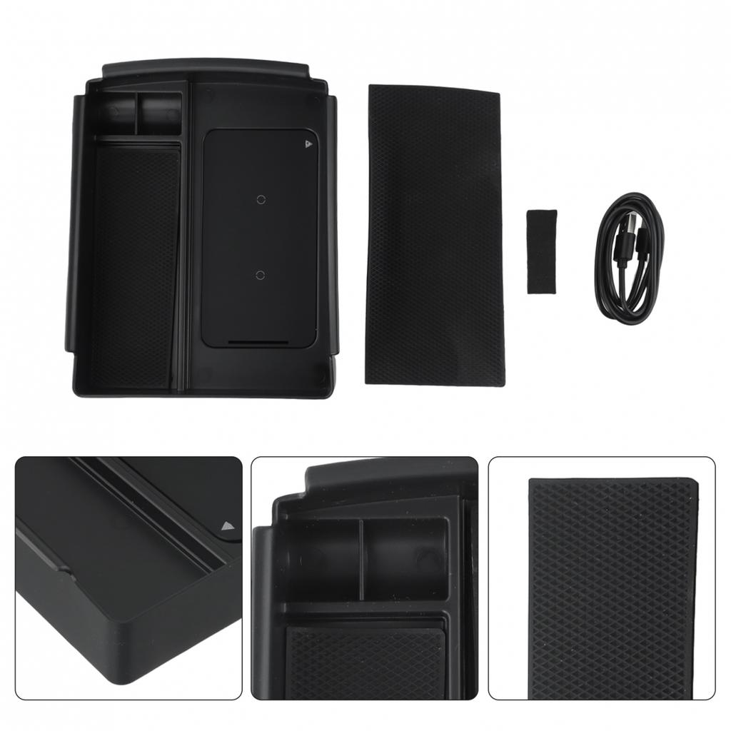 Console Armrest Storage Box Wireless Charger For Tesla for Model X