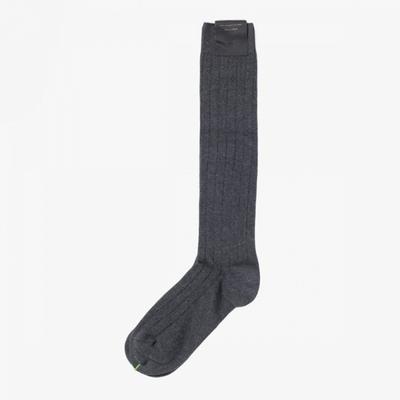 Sochi Calze Dress Socks Men Long Socks Dark Gray Zed1m80004a14