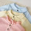 Ins-Style Baby Clothes, Wrinkled Fabric Triangle Romper, 0-2 Years Old Newborn, Spring and Autumn Doll Collar Open-Front One-Piece Crawling Suit