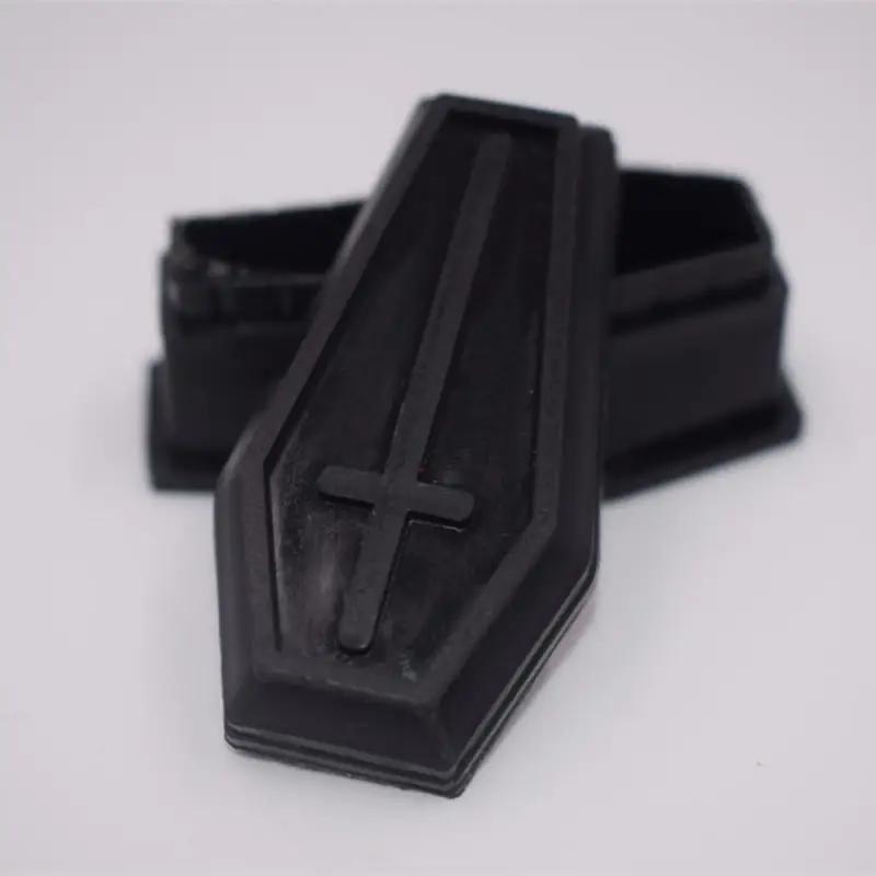 6/10pcs Coffin Box With Lids Halloween Decorations Mini Black Coffin Box Coffin Treat Candy Box Halloween Coffin Box For Party