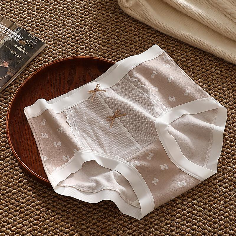 Women's Underwear Pure Cotton Comfortable Sexy Cute Mid-waist Floral Bow Panties