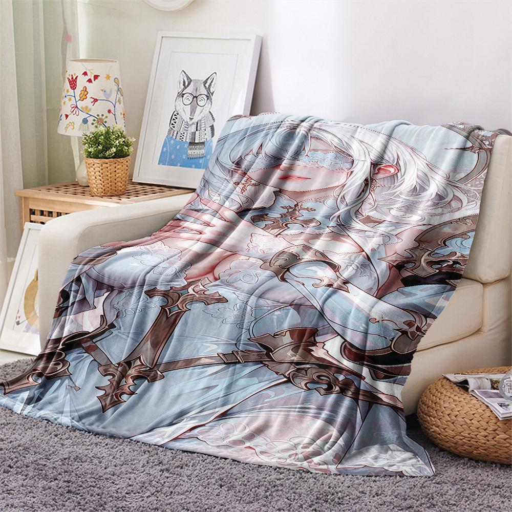 1Pc Cartoon Print Flannel Blanket, High Quality Comfortable for All Seasons, Home Decor, Warmth and Comfort, Perfect for Christmas Birthday Gift