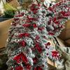 1.2/1.5m Christmas Rattan For Front Door Flocked Vine Wall Hanging Garland Wreath Door Curtain Staircase Fireplace Decor Props