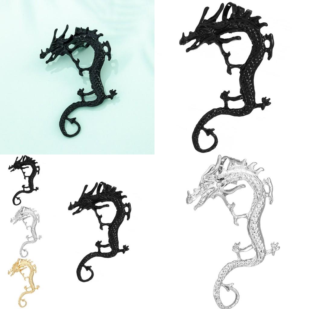 Fashionable Statement Chinese Dragon Earrings Stylish Alloy Animal Zodiac Earrings