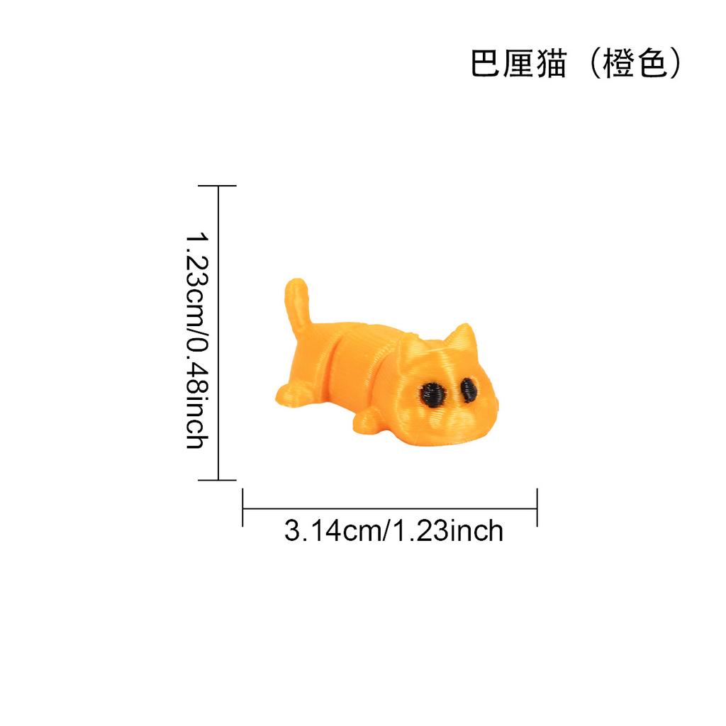 3D Printed Articulated Toy for Kids with Movable Joints, Cute Collectible Animal Figure