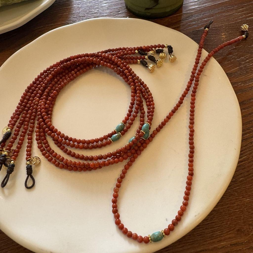 Colier cu mărgele de turcoaz Yuan You de înaltă calitate: Lanț de claviculă pentru femei, care nu se decolorează, cu temperament-personalitate