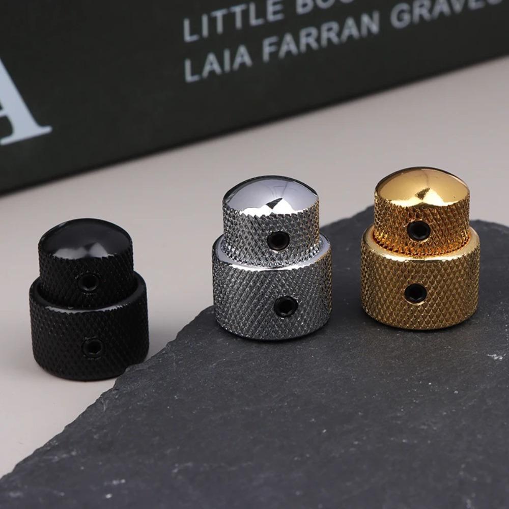 1PC 2 In 1 Dual Concentric Tone Volume Blend Control Knobs Domed Metal Volume Speed Control Knobs For Electric Guitar Bass