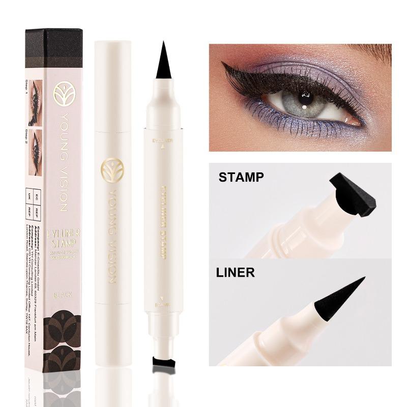 

YOUNG VISION Черная двойная подводка для глаз, стойкий, не растекающийся, треугольный карандаш для глаз