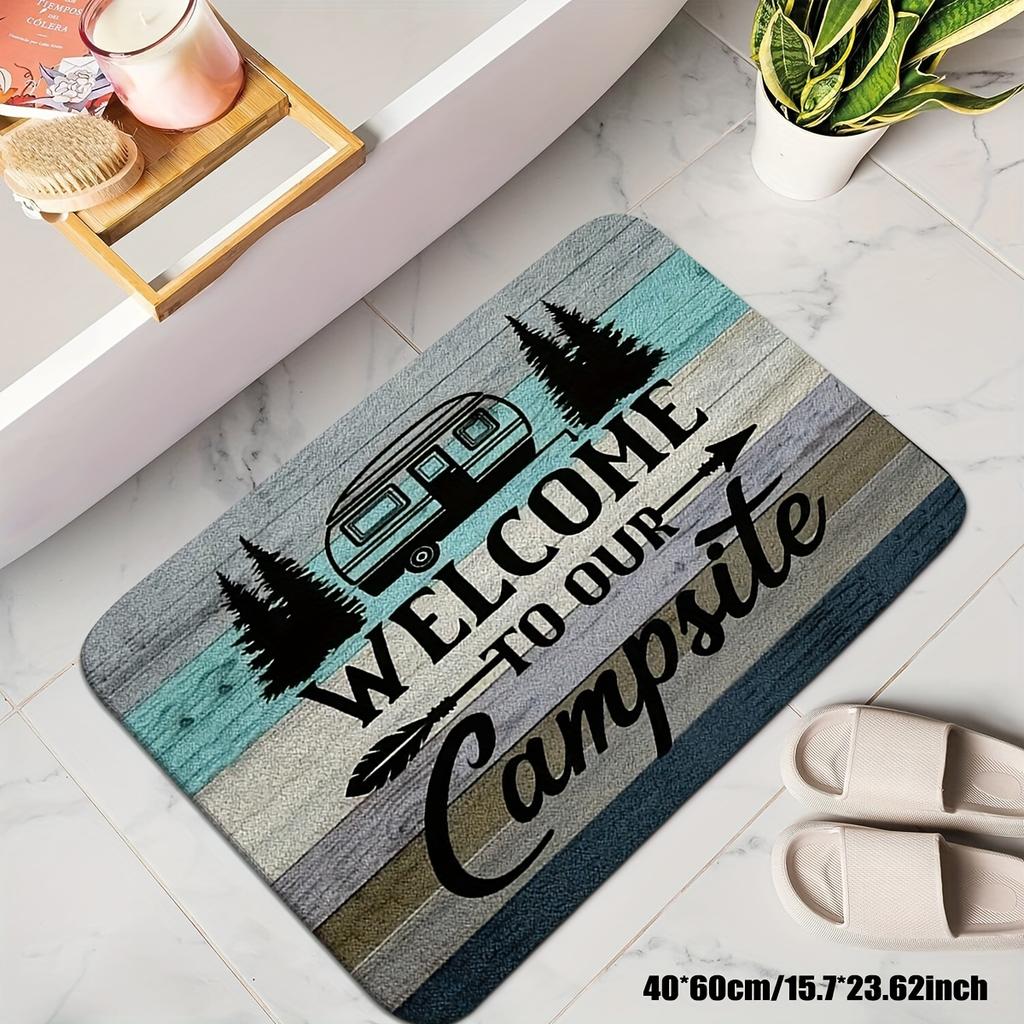 1 Stück Bodenmatte mit Holzmuster, moderner Küchenteppich aus Polyester, rutschfest, farbenfroh, für den Innenbereich, für Badezimmer, Schlafzimmer, Wohnzimmer, Dekoration