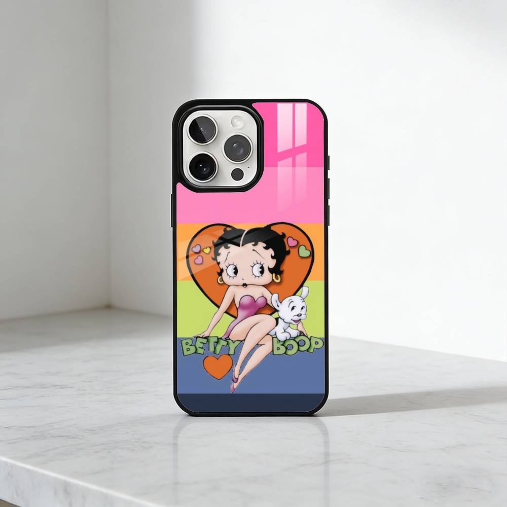 Retro B-Betty-BoopS Cartoon Phone Case For iPhone17,16,15,14,13 Plus,Pro Max Magnetic For Magsafe Wireless Charging