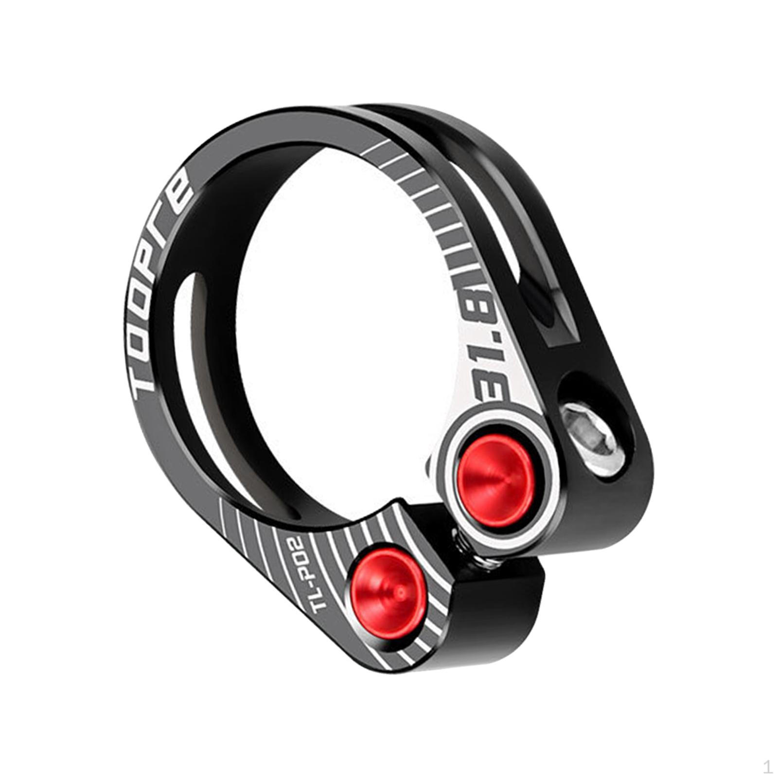 Aluminum Bike Seatpost Clamp for Enhanced Cycling Performance 31.8mm Black