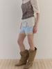 Asula Lace Jersey Shorts (Sky Blue)