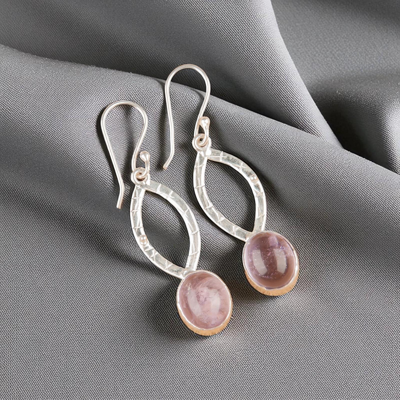 

Rare Ametrine Gemstone 925 Sterling Silver Handmade Jewelry Dangle Earrings 2 EE-87-24