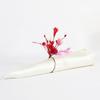 5PCS Artificial Flower Napkin Ring Elegant Romantic Design Napkin Holder Heart Symbol Napkin Buckle Valentine's Day