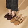 One-pedal loafers with soft soles and fluffy cotton shoes for winter new French fashion warm and velvet Birkenstocks
