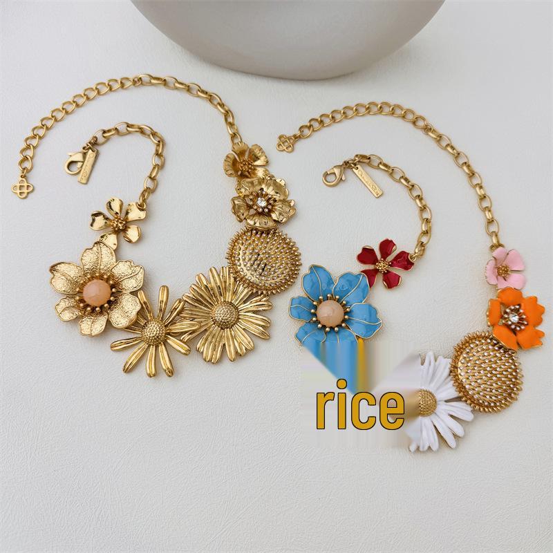 Collier de Luxe Oscar Style Vintage Émail