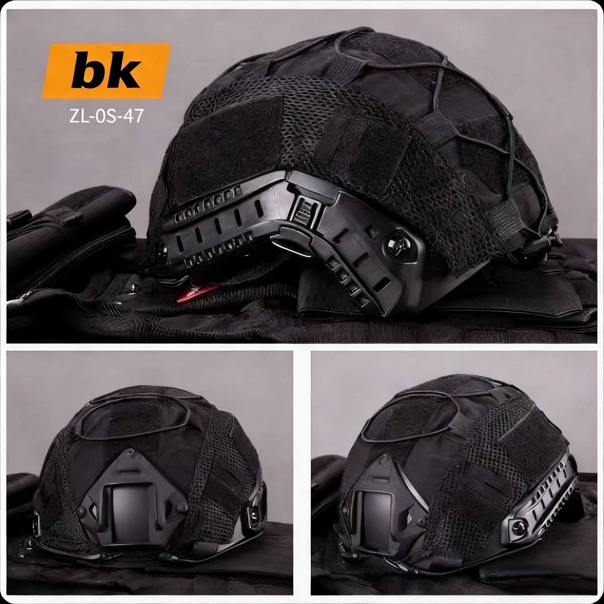 ZLang FAST SF Carbon Fiber Tactical Helmet Cover Elastic Rope Helmet Cover for Outdoor Sports CS Game Helmet Covers Unisex L чёрный
