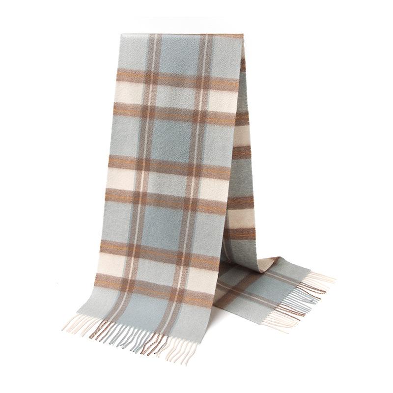 2025 British Plaid Wool Scarf for Men & Women - Warm, Autumn/Winter Style