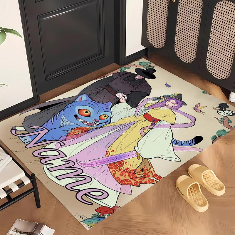 Rumi e Jinu (14) Tappeto da Ufficio Personalizzato con Nome Decorazione Elegante per Soggiorno Camera da Letto Cucina