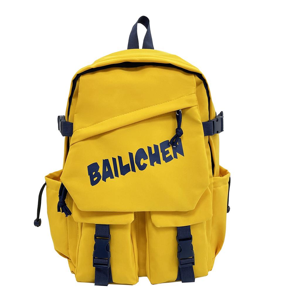 Autumn New Backpack Korean Version of Fashion Letters Simple High School Students Large Capacity Versatile Student Schoolbag Tide