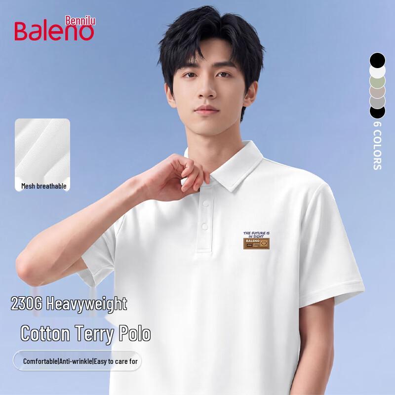 Baleno Men s Breathable Cotton Blend Polo Shirt