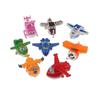 Conjunto de 8 Peças Animação de TV Super Wings Avião Transformável Mini Personagens Brinquedos para Crianças