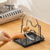 Lightweight Pot Lid Storage Rack Iron Shovel Spoon Rest Multifunctional Pan Pot Lid Holder  Cabinet