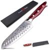 Grandsharp 7 Zoll Santoku Kochmesser Damaszenerstahl 67 Lagen VG10 Japanischer Stahl Küchenmesser