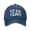 Soft Team Pope Leo XIV Baseball Caps Unisex Women Distressed Denim Washed Sun Cap Cardinal Robert Prevost Outdoor Adjustable Hat