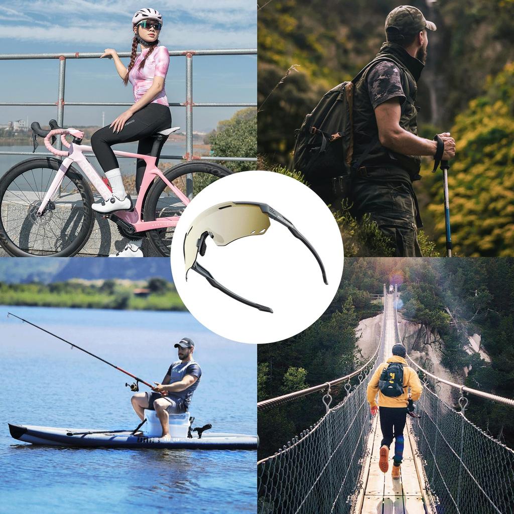 ROCKBROS Polarized Sunglasses for Men and Road Sports UV400 TR90 UV Ultra High Impact Storage Pouch Polarized for Mountain and Driving x Women,