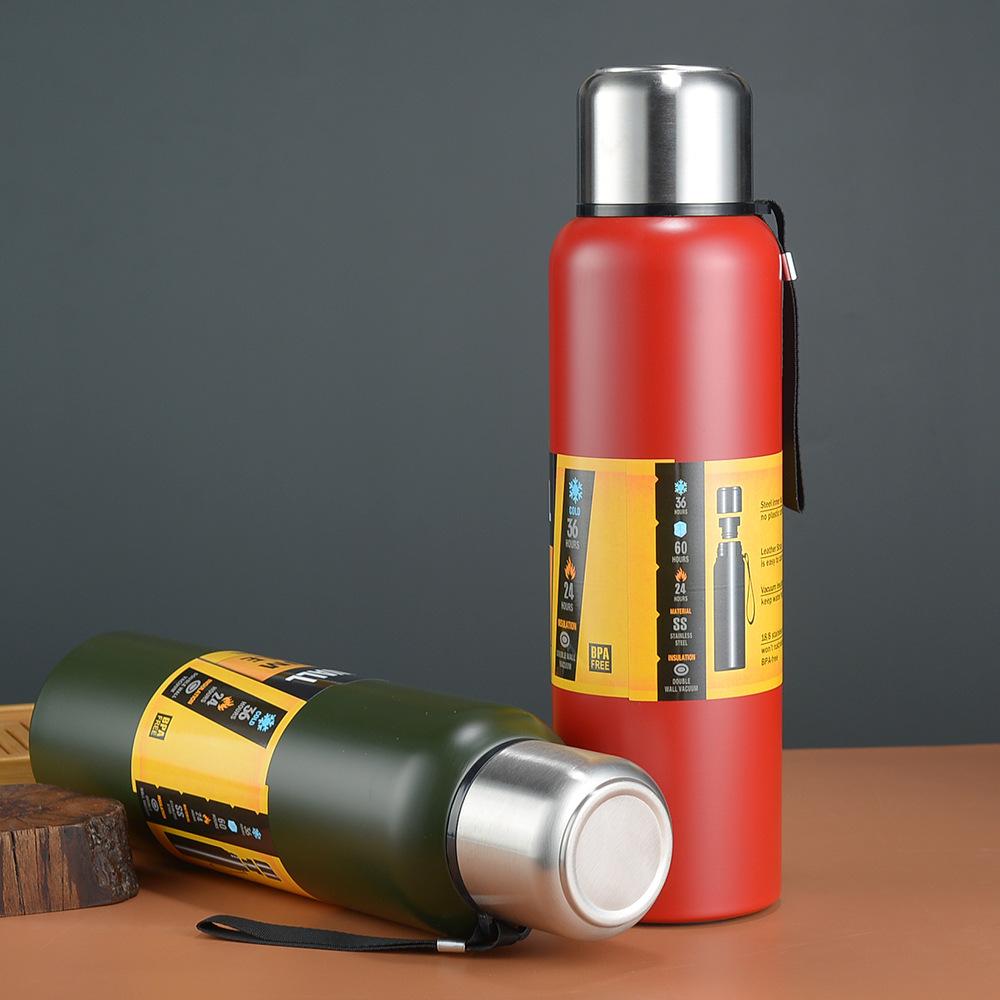 304 Stainless Steel Vacuum Insulated Bottle Large Capacity Leakproof Thermos