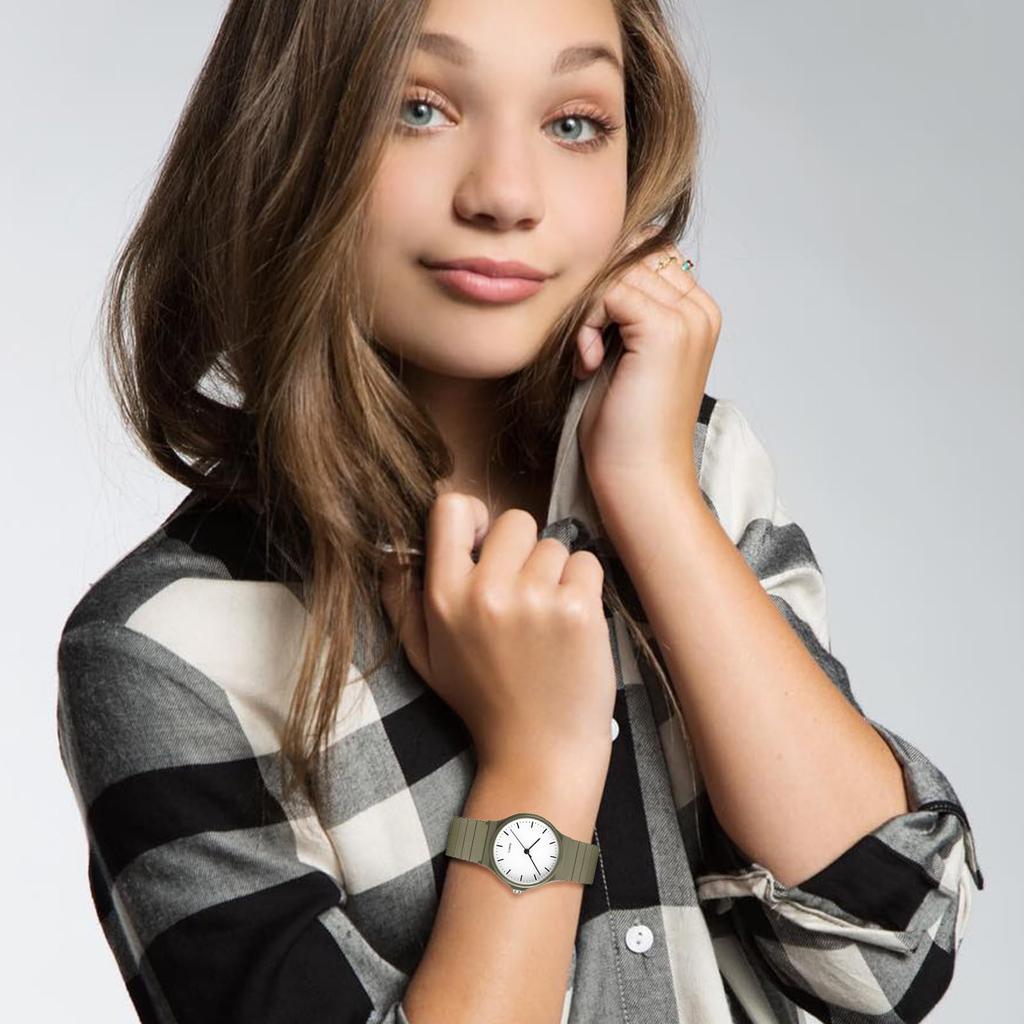 Watch Silicone Analog Display Cute Waterproof Simple Stylish Rubber Watch Quartz Clock Commute School Girls Boys Men Women Fashion Accessory -