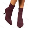 Fashion Autumn 2025 New Women Socks Boots Stretch Fabric Women Ankle Boots Pointed Toe High Heels Slip-On Sexy Sock Heeled Chelsea Boots