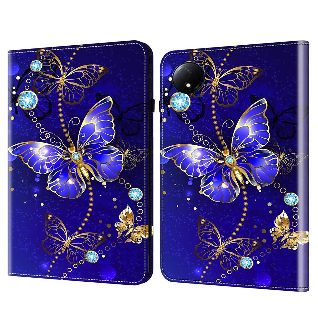 For Xiaomi Redmi Pad SE 4G 8.7 Inch Case Pattern Printed Leather Tablet Cover with Card Slot