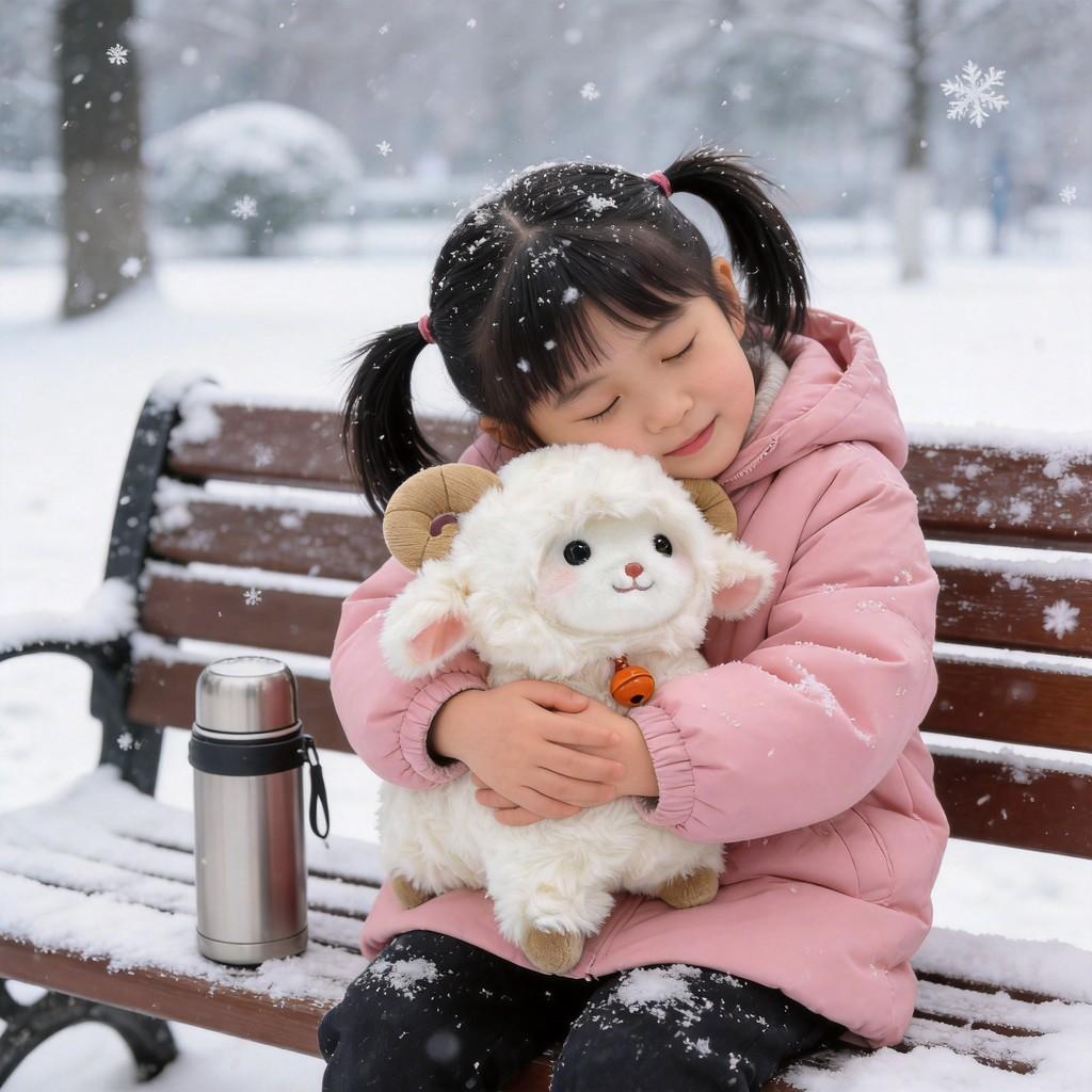 Pecora Giocattolo di Peluche 23cm Morbido Cotone PP Regalo per Bambini e Bambine