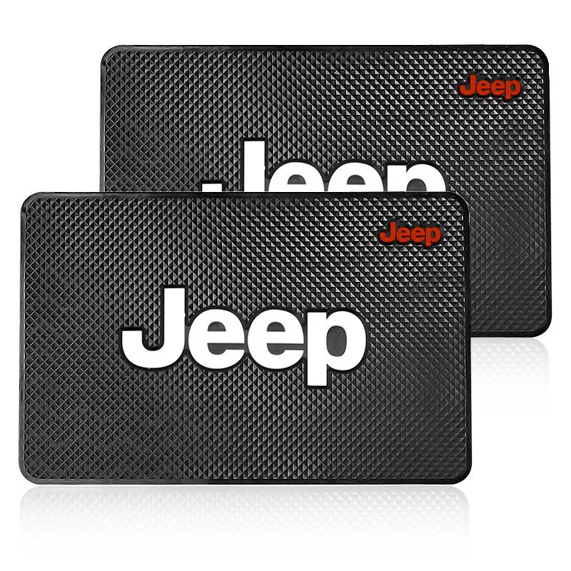 

Стайлинг автомобильного значка Нескользящий коврик Центральная панель приборов Противоскользящая накладка Интерьер для Jeep JK JL TJ Renegade Patriot Wrangler Cherokee Patriot Trail Liberty 2pcs