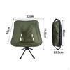 Folding Moon Chair Lightweight Swivel Camping Compact Black