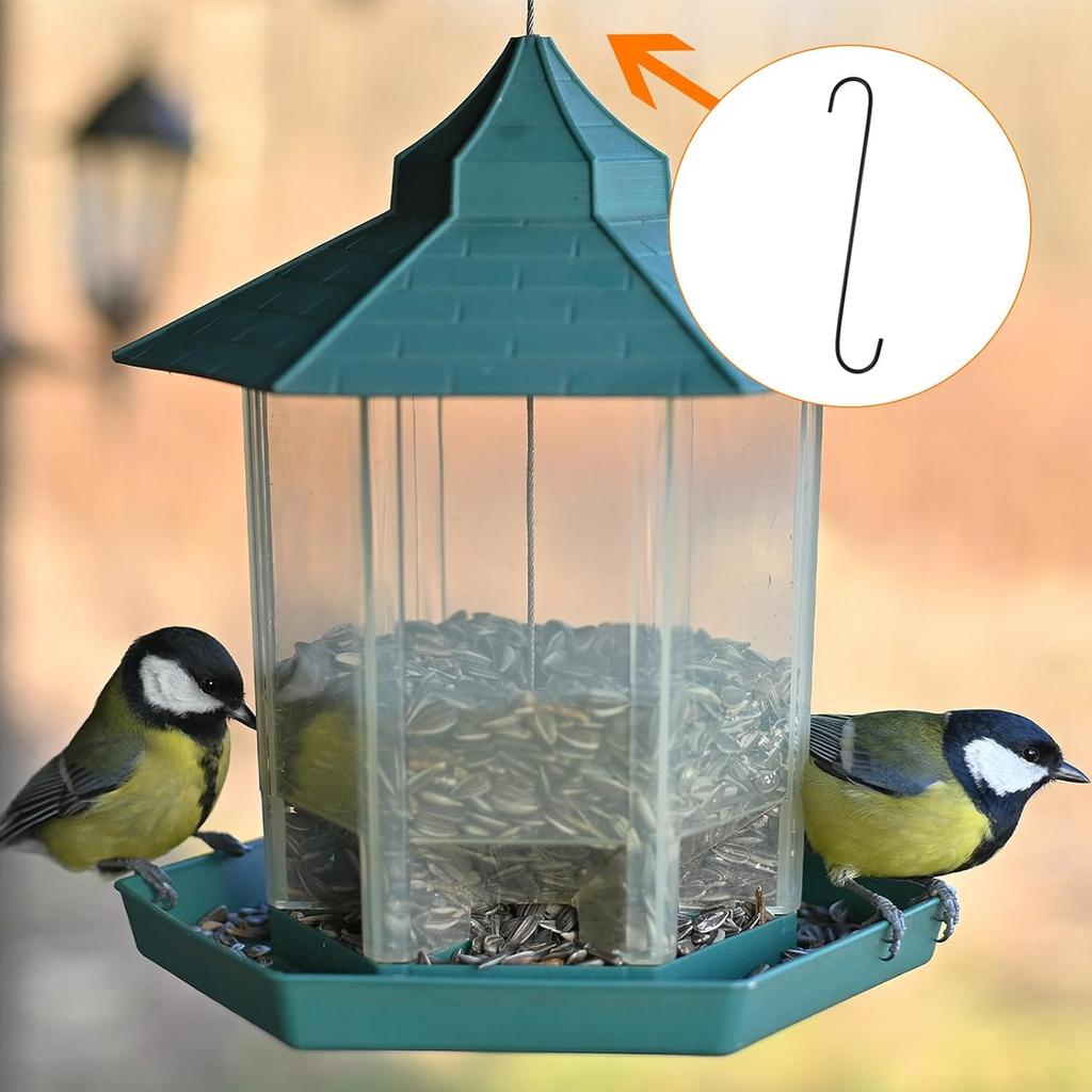 HARFINGTON 2pcs Long S Hooks 12 Inch Extra Long Metal S-Shaped Hanging Hooks High Manganese Steel S Hanger Storage Organizing Tool for Kitchen Garden