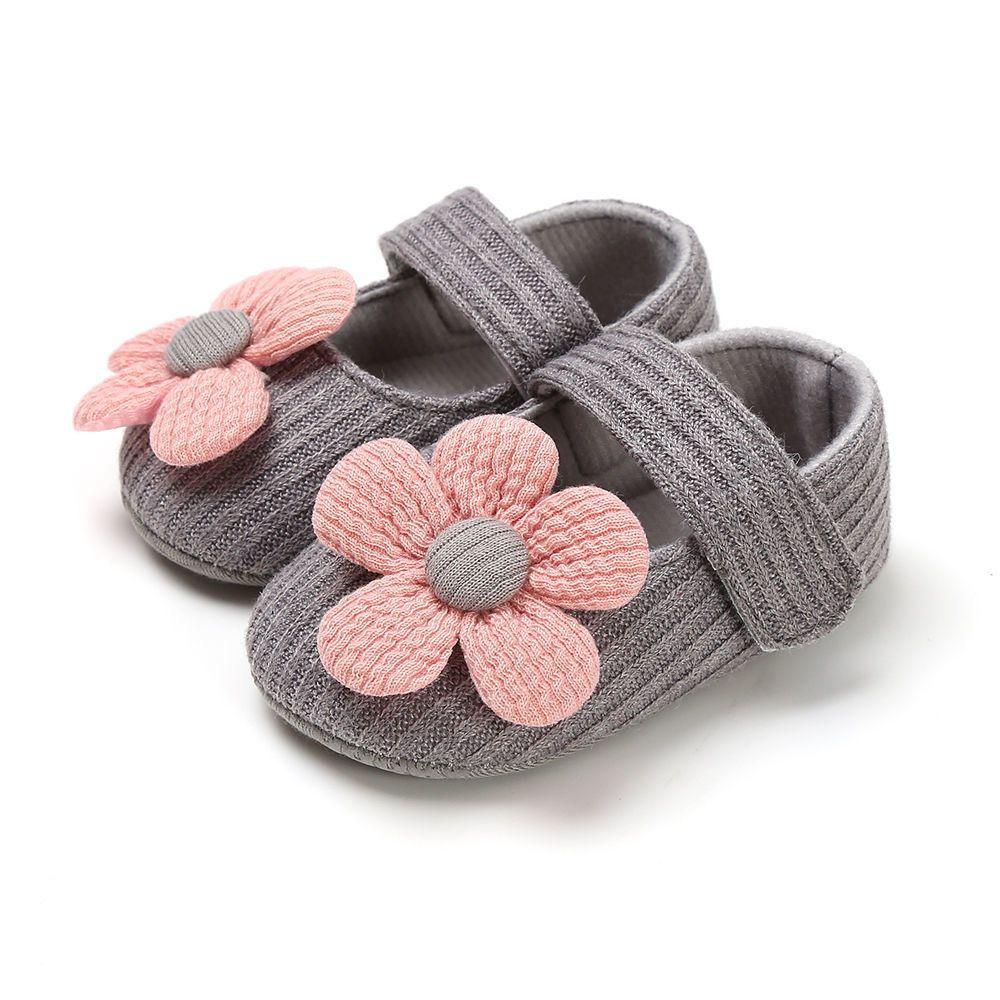 

Детская обувь с цветами на мягкой подошве для нескользящих игр Gray,11CM=Foot Length10.5cm