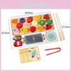 Puzzle Early Education Wooden Play Food Toys Children Fruit Skewer Fun Gift