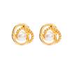 European and American Fashion Twisted Wrap Zinc Alloy Pearl Stud Earrings