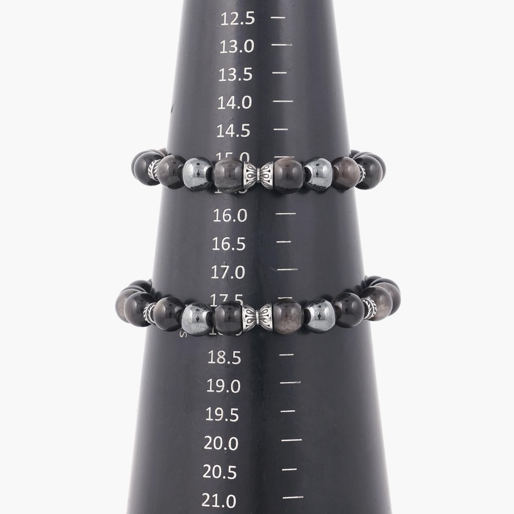 Jbans Classic Double Face Daisy 1138 Antique Ring Point 1229 Silver Stone Bracelet Set (C2501-Se406_Sv)