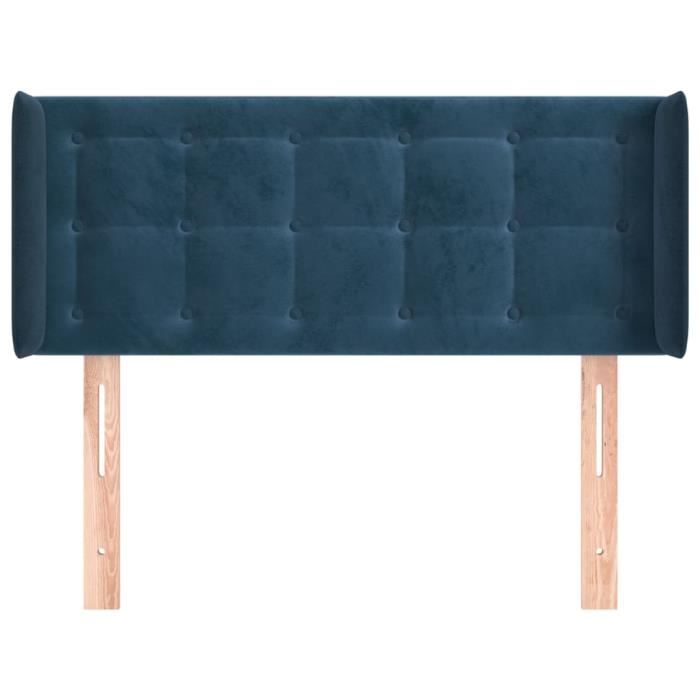 VidaXL Headboard with Ears Dark Blue 93x16x78-88 Cm Velvet3119242