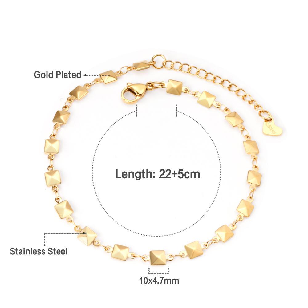 Gold Paperclip Chain Ankle Bracelet Jewelry For Beach Vacation And Summer Holiday