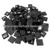 English Alphabet Pine Wood Blocks: Black Background with White Text - Children's Educational Puzzle Game