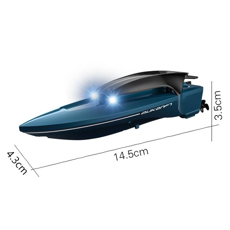 Multi Player Competition Mini Remote Control Speedboat 2.4G Waterproof Dual Propeller Off-Water Induction Lighting RC Boat Toy